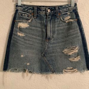 Abercrombie & Fitch Zoe Natural Rise Vintage A-Line Denim Mini Skirt Size 24(00)